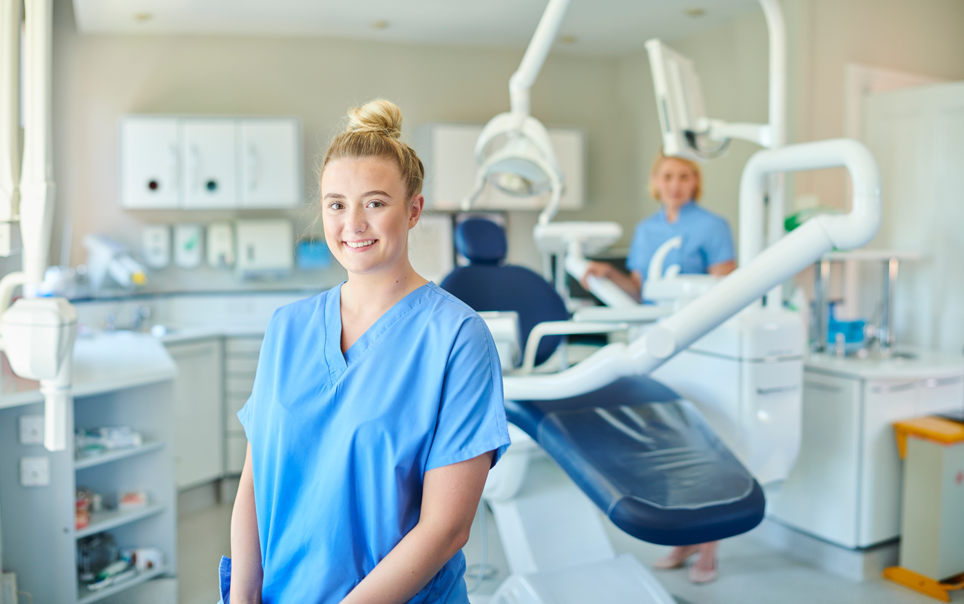 Smiling patient at a family dental clinic in Orléans
